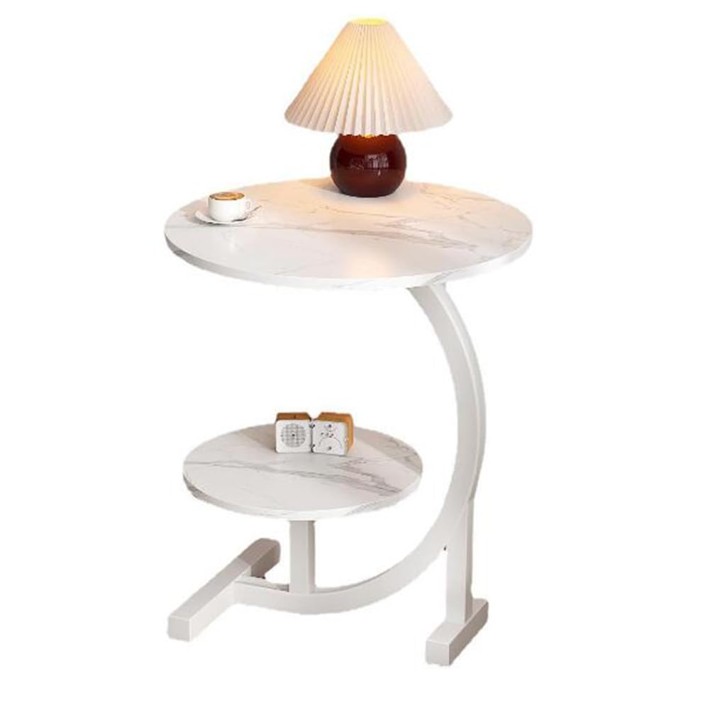 Table d'appoint en marbre compacte pour optimiser le rangement du salon