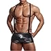 Générique Vestiti Sexy Lingerie Pantaloni con Spalline in Pelle da Uomo, Elegante e Durevole Lingerie Sexy Perizoma, Le Noir, XL immagine