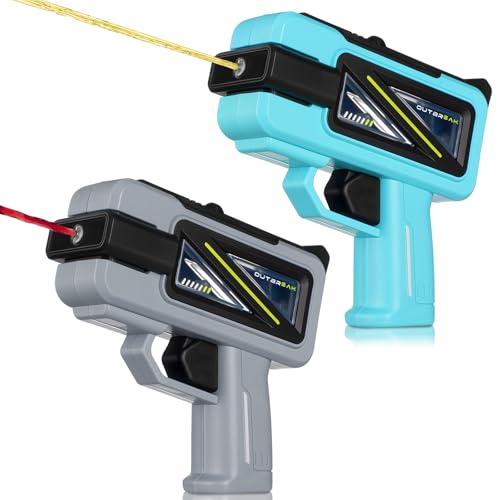 Vertintong 2 Pcs Alcohol Shot Gun Gift for Christmas, 4 oz Beverage Shooter Shot Glass Adult Beverage Shooter Beer Gun for White Elephant Bachelor Party, Long Range Stream for Party(Gray, Blue)