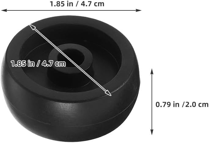 Universal Gym Wheel Rollers 6-Pack for Fitness Equipment Replacement Caster Wheels Compatible with Treadmills Exercise Bikes and Rowing Machines 1.85X1.85X0.78In Smooth Mobility