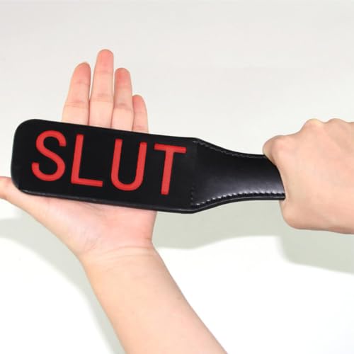 Image of Faux Leather Slut Spanking Paddle for Sex Play,12.5inch | Sex Paddle Leather Slut Spanking Paddle for Sex Play,Sex Paddle Role Play