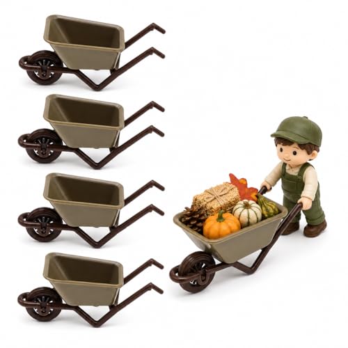 Mini brouette Zerodeko pour jardin féérique : créez de superbes accessoires de maison de poupée