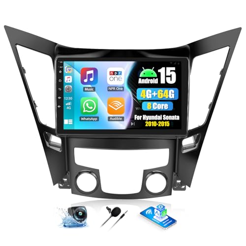 Android 15 8 core 4G+64G Qualcomm Chipset Car Stereo for Hyundai Sonata 2010-2015 9 inch Touchscreen with Carplay Android Auto Cool Fan Shaderlab Topics 3D Car Model Display Bluetooth 5.1 Custom UI