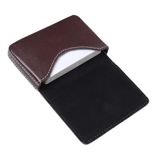 Image of JnD Notebook Card Holder Wallet - Slim, Multi-Functional, Premium Leather, RFID Blocking, Secure Closure, Compact, Durable, Stylish (Brown)