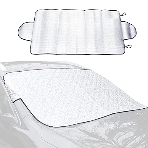 Luckyki Funda Protectora Parabrisas, Cubierta del Parabrisas del Coche, Parabrisas Coche, Protege Hielo Nieve Escarcha Polvo Rayos UV, Protector Solar para Luna Delantera 150x70cm