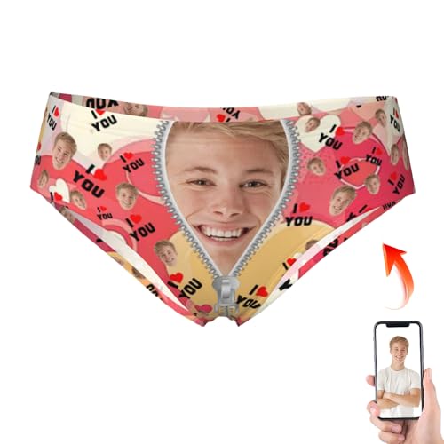 DRAJOIN Tangas Personalizados para Mujeres, Tangas Personalizados con Nombres para Ella, Bragas Personalizadas con Foto en Ropa Interior Mujeres como Regalos de San Valentín