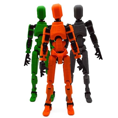 Genérico 3 Figuras Articuladas Dummy 13 (Montaje Completo) - 3 Muñecos Articulados de Acción 13cm Impresión 3D PETG y PLA
