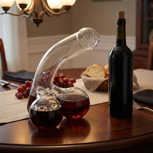 Carafe à whisky amusante, distributeur de vin rouge en verre, cadeau pour petit ami ou mari, carafe à liqueur créative pour bar, fête, anniversaire ou...