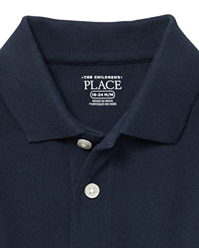 The Children's Place Baby Boys and Toddler Boys Long Sleeve Pique Polo, Nautico, 4T2