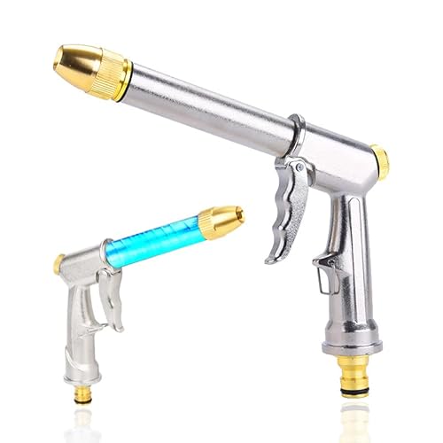 For 4/8'' Hose Multi Pattern Heavy Duty Watering Gun -Adjustable Garden Hose Nozzle -Powerful High Pressure Water Watering Pistol For Car Wash,Lawn & Garden Watering,For Home Use,Hose Spray Attachment #TOP14