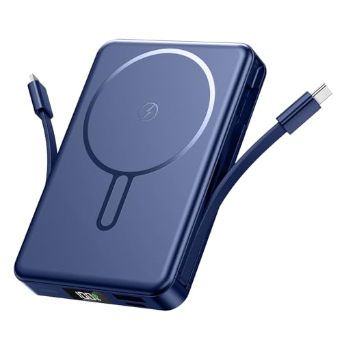 Magnetic Portable Charger, Power Bank Fast Charging 22.5W...
