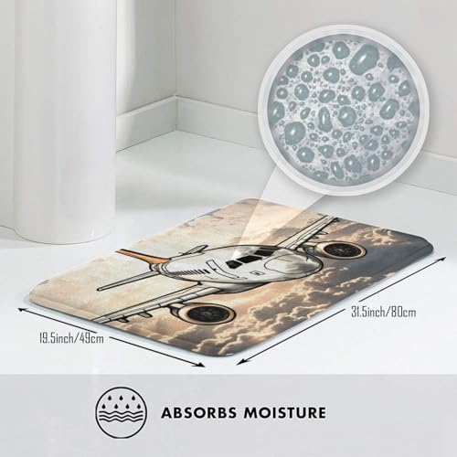 Tapis de bain en flanelle et paillasson extérieur facile à nettoyer - 4