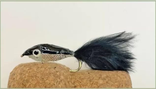 Barbless Black Epoxy Minnow, Trout Flies, Size 10, For Fly Fishing (3)