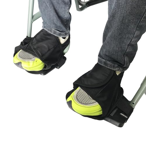 2 x rutschfeste Schuhe für Rollstuhl, verstellbare Befestigungsriemen, Sicherheitsschuhhalter, verhindert, dass die Füße von den Rollstuhlpedalen rutschen