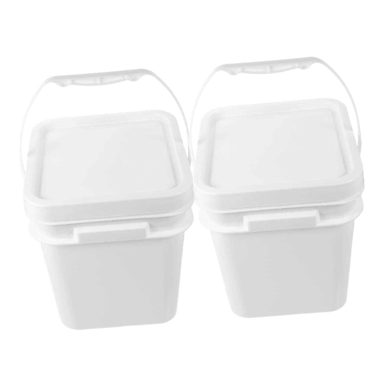 2piezas Cubo De Multifuncional Tapa Bucket De Almacenamiento para y Contenedor Práctico para