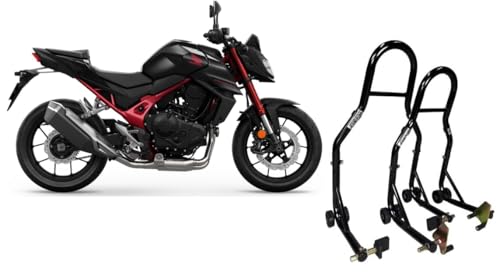 FACILI DA ASSEMBLARE Coppia di 2 cavalletti alzamoto alza moto per alzare la ruota posteriore ed anteriore compatibile con Honda CB750 CB 750 Hornet di tutti gli anni