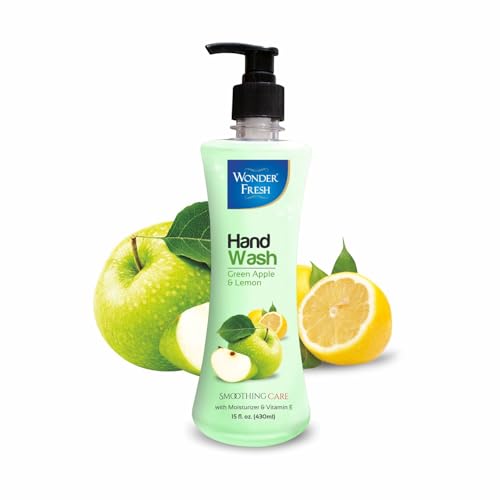 Image of Premium Liquid Handwash Bottle with Pump | Germ Protection Hand wash Liquid Soap | Moisturizing Foaming Hand wash | Soft on Hands | Flavor Green Apple and Lemon - Pack of 3