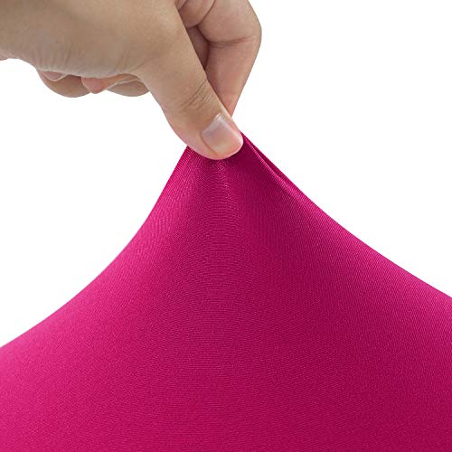 Image of Peomeise 2PCS 6FT Spandex Table Cover Rectangular Stretch Spandex Tablecloth (Fuchsia,6FT)