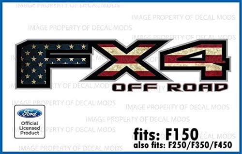 Decal Mods Adhesivos FX4 Offroad Bandera Americana para Ford F150 (2015-2020) - FWFLAG [Juego de 2]