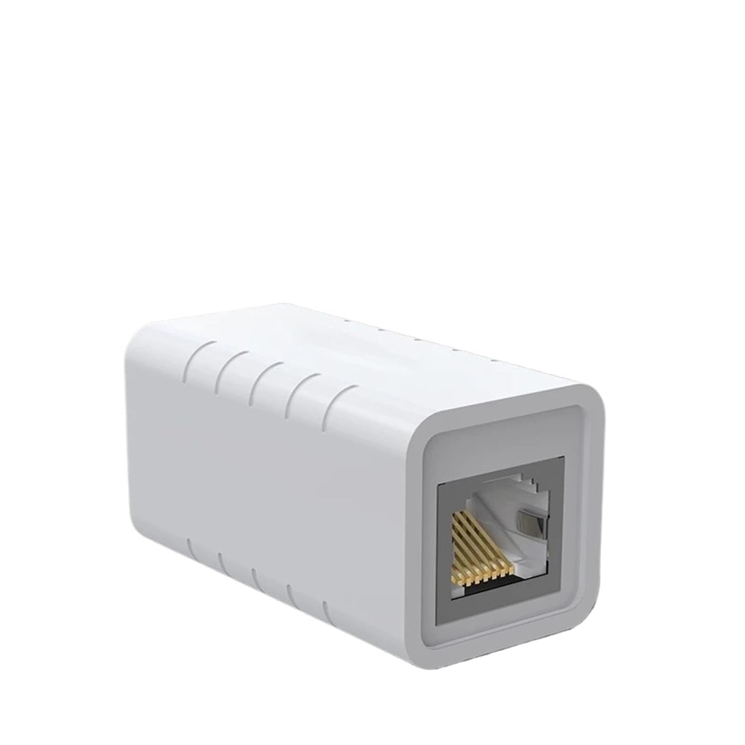 RJ45 Connector Network Ethernet Extender for Cat7 Cat6 Cat5e Ethernet Cable Adapter Gigabit Female to Female(White 1PCS)