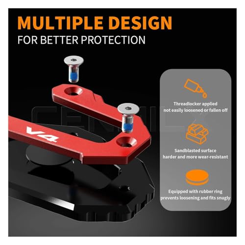 Accessoires béquille moto Ducati Multistrada V4 rallonge plaque support - 3