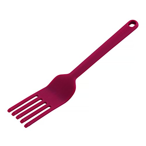 Kuhn Rikon Silicone Whisking Fork with Angled Tips & Flexible Steel Core, Red