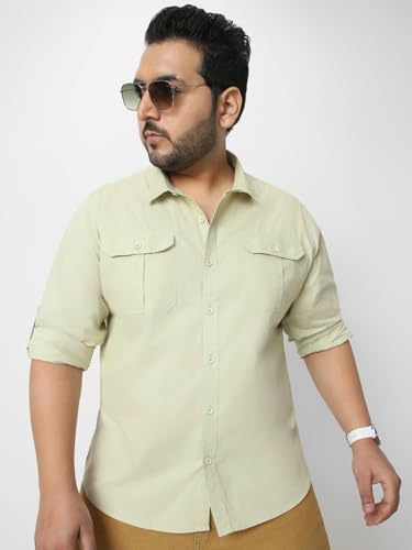 Image of Urbano Plus Men's Cotton Full Sleeve Regular Fit Casual Solid Shirt