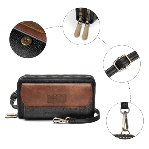 Image of SENDEFN Small Crossbody Phone Purses for Women Vegan Leather Crossbody Bags Shoulder Handbags