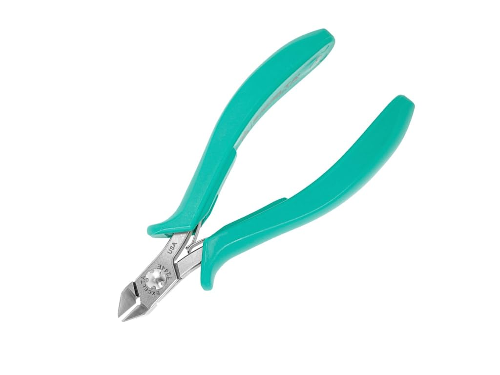 Excelta Five Star Tapered Diagonal Flush Carbon Steel Flush Cutting Plier - 5 in Length - Foam Cushion Grip - 7244E [PRICE is per EACH]