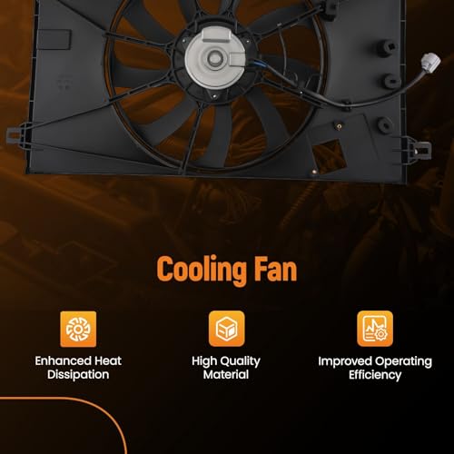 Image of maXpeedingrods Engine Radiator Cooling Fan Assembly for Toyota Corolla Cross L4 2.0L 2022-2024, for Toyota Corolla 2022-2024, 16361F2180 1636324120 TO3115219