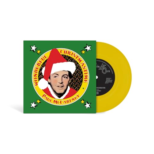 Wonderful Christmastime Canary Yellow Single - Les Beatles, Paul McCartney, John Lennon, RIngo Starr, George Harrison Wonderful Christmastime Canary Yellow Single