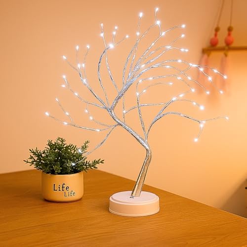 Árvore Luminária Decorativa USB Luz Branca Fria – LINHA LUMIÈRE A...