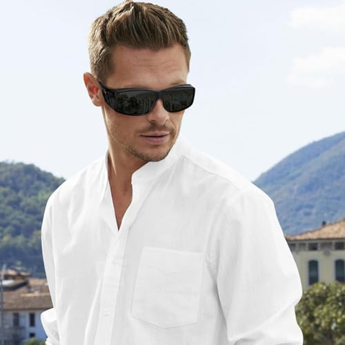 Over Glasses Sunglasses For Men Women, HD Polarized Glare Reducing Fit Over UV400 Protection Driving Sunglasses3