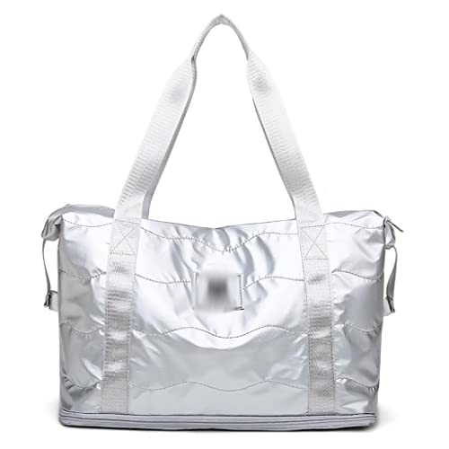 WUJIALUNb スペースコットントラベルバッグ 調節可能 ファッション キャビントート ハンドバッグ キャリーオン ラゲッジ 防水 フィットネス ショルダー 女性用 (カラー : C サイズ : 表示通り) (D 画像参照)