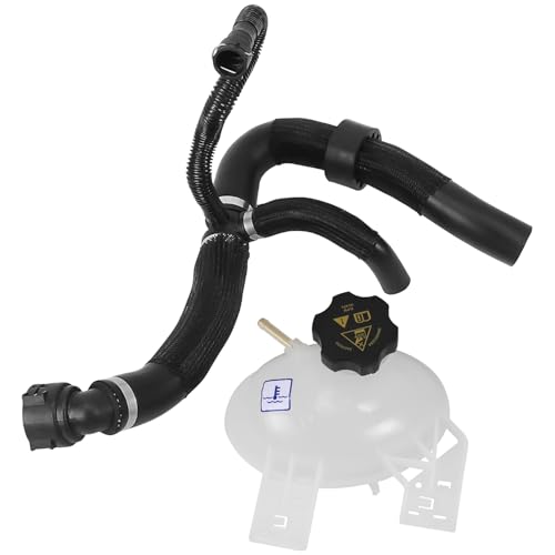 Engine Radiator Coolant Reservoir Expansion Tank and Coolant Outlet Hose Compatible with Jeep Renegade 2015-2021 Compass 2017-2022 2.4L Replaces 68380330AB 68380330AA 68249896AC 603841 603-841
