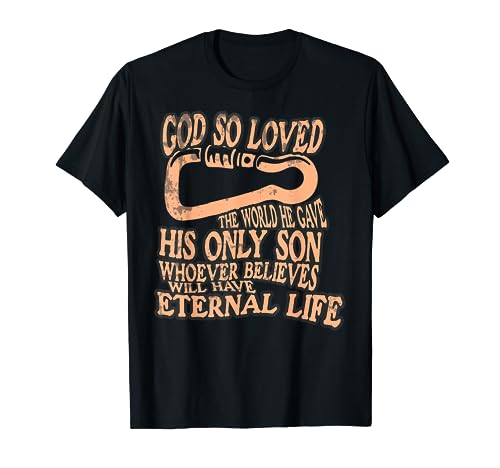 Christian Rock Climbing Gear Testigo de Dios amado por los hombres Camiseta