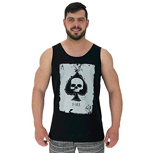 Regata Clássica Masculina MXD Conceito Dark Skull (Preto, P)