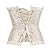 Kranchungel Corset Tops for Women: Renaissance Corset Bustier Shapewear - Halloween Costumes for Themed Parties Aged 25-35 Small Beige