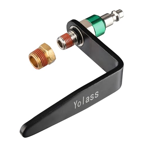 Yolass Pneumatic tool hook,1/4"NPT and 360° Rotatable L Air Rafter