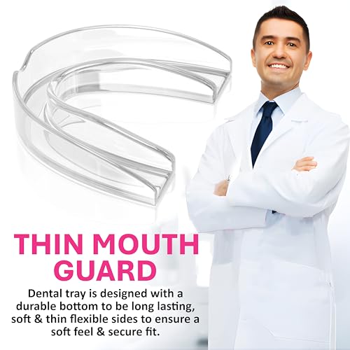 Anti Grinding Guard – Small Size for Women - Comfortable, Custom Fit, Non-Bulky, Moldable – (4) Teeth Grinding Guards & Case – Mouth Guard for Teeth Grinding, Woman Size - Small