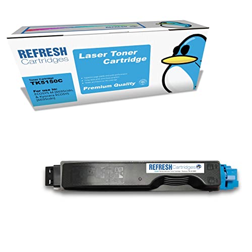 Refresh Cartridges Remanufactured Toner Cartridge Replacement for Kyocera TK-5150C (Cyan)