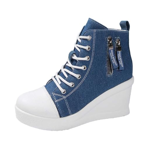 Baskets à plateforme confortables : chaussures de marche à talons épais