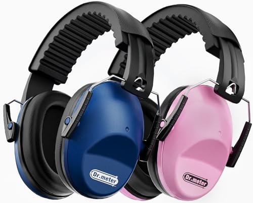 Image of Dr.meter Noise Cancelling Headphones For Kids 2PACK, 27.4SNR Kids Ear Protection Ear Muffs for Toddler Hearing Protection, Noise Reduction Earmuffs for Fireworks, Monster Jam, Autism Sensory, Focus