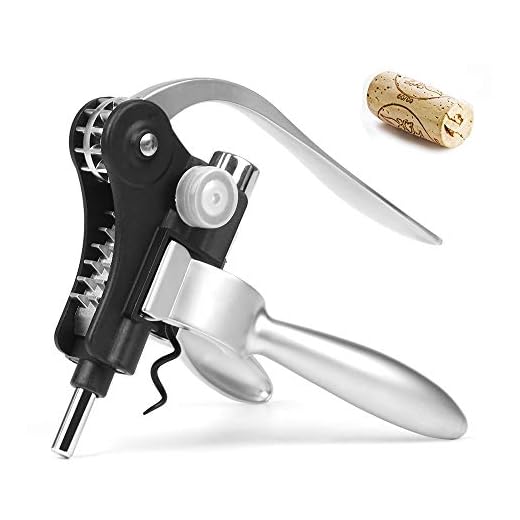 ELEPHANTBOAT® Wine Opener Corkscrew Kit - Manual Rabbit Wine Bottle Opener Corkscrew Set - Screwpull Levers with Foil Cutter Cork Gift for Family Friends