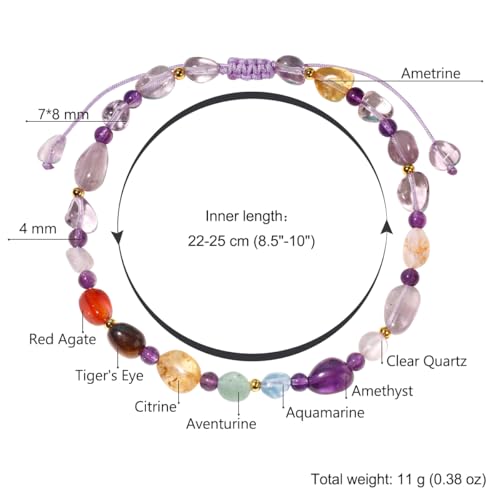 Image of 7 Chakra Crystals and Stones Anklet Irregular Tumbled Gems Beaded Ankle Bracelets for Women Spiritual Energy Meditation Yoga Healing Jewelry Mom's Gifts