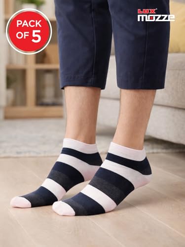 Image of Orbit Ankle Length Socks for Men |Made With Durable & Breathable Cotton | Ideal for Gym, Running, Office | 3 Pair -Multicolor