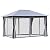Outsunny 10' x 13' Patio Gazebo, Aluminum Frame, Outdoor Gazebo Canopy Shelter with Netting & Curtains, Garden, Lawn, Backyard and Deck, Gray