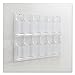 Safco 12 Pamphlet Pocket Display Rack - 20.4quot; Height x 30quot; Width x 2quot; Depth - 12 Pocket(s) - Plastic - Clear