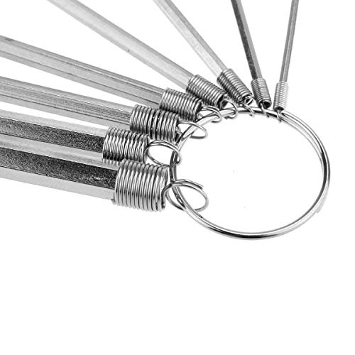 Musiclily Basic Metric Size 1.5-6mm 8Pcs Guitar Bass Hex Allen Wrench Adjustment Set including Key Ring for Guitar Repair Nickel - Image 4