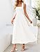 ZESICA Women's Summer Sleeveless Floral Maxi Dresses 2026 Halter Neck Flowy A Line Beach Wedding Guest Party Long Dress White Large